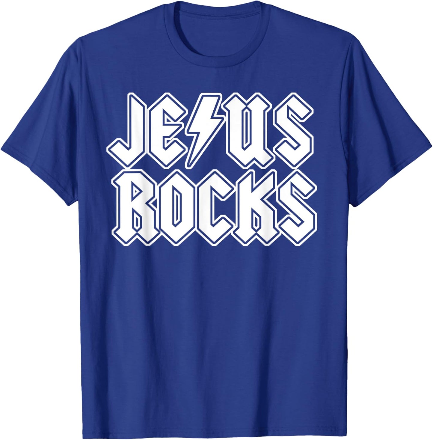 Jesus Rocks funny Christian Rocker Jesus Rocks T-Shirt - T-Shirt | Royal