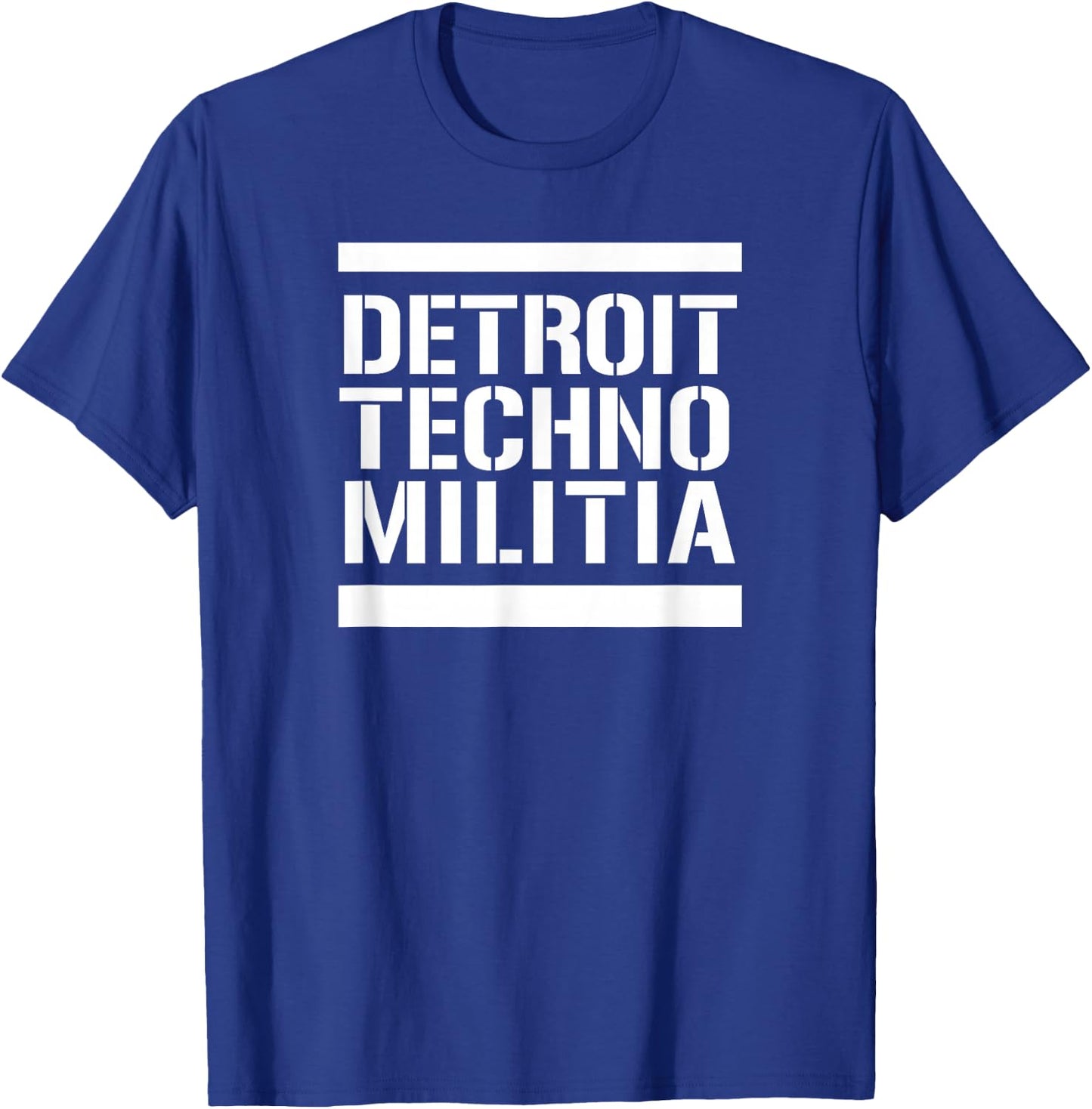 Detroit Techno Militia: Classic Size Logo T-Shirt - T-Shirt | Royal