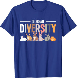 Celebrate Diversity - Rabbit Lover Zookeeper Bunny Breeder T-Shirt - T-Shirt | Royal