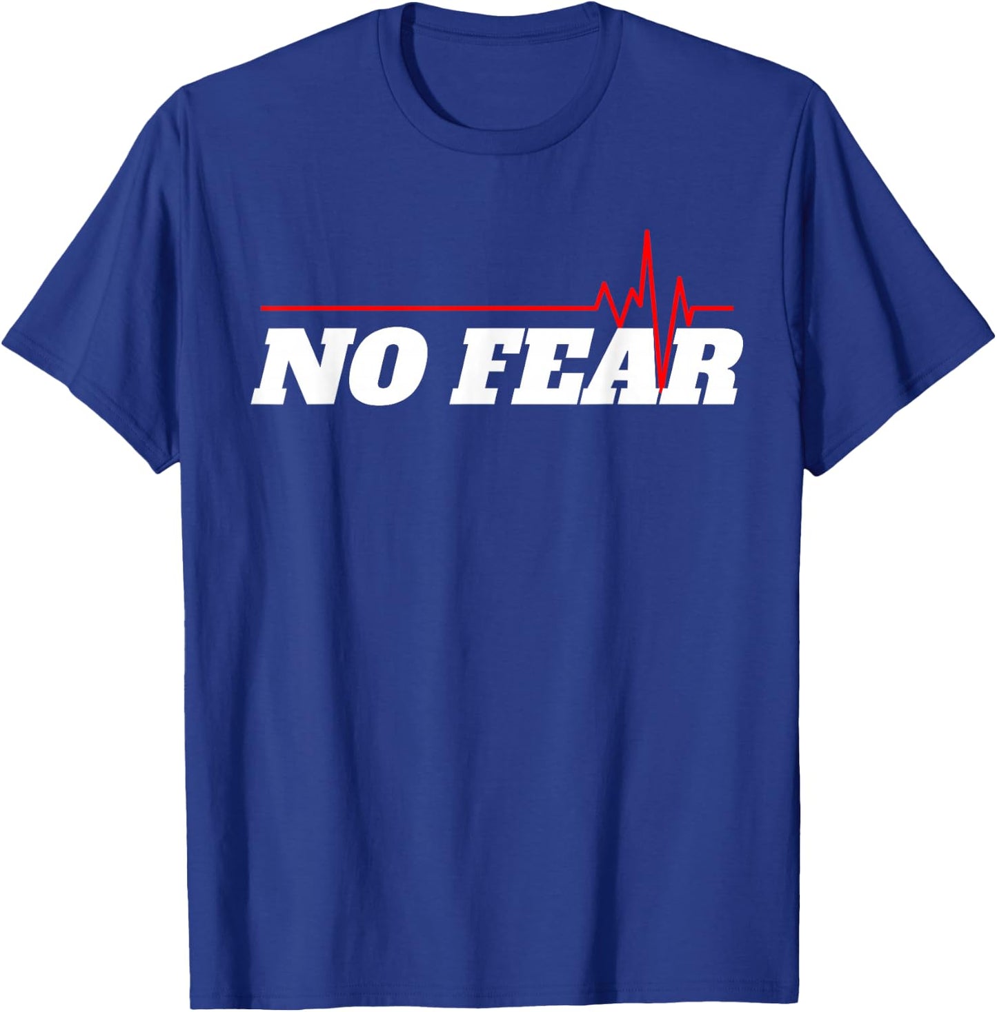 CZTee No Fear Motivation , Men, Adults, , Short Sleeve, Black, Small T-Shirt - T-Shirt | Royal