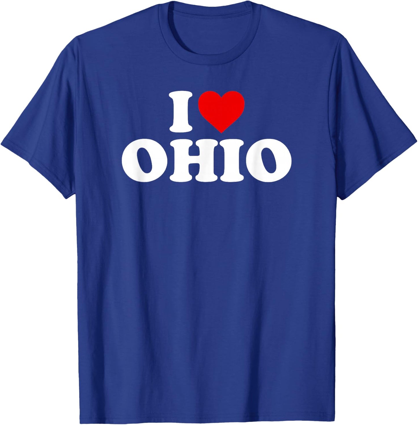 I Love Ohio Heart T-Shirt - T-Shirt | Royal