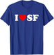 I Love SF San Francisco - Heart T-Shirt - T-Shirt | Royal