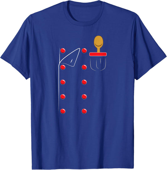 Chef Uniform Jacket Faux Cook Cooking T-Shirt - T-Shirt | Royal