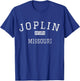 Joplin Missouri MO Vintage T-Shirt - T-Shirt | Royal