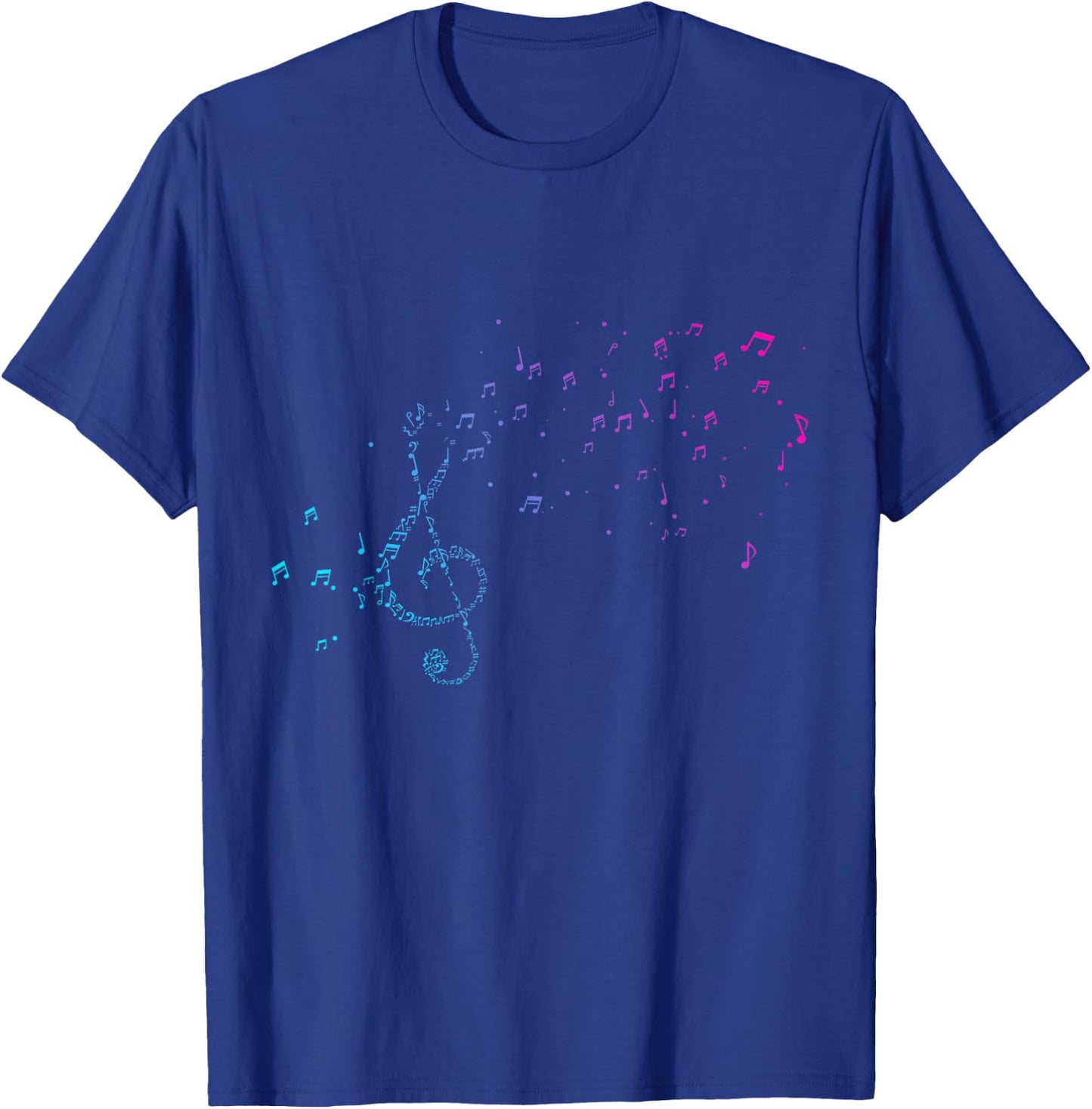 Musican Lover musical notes Just Music clef T-Shirt - T-Shirt | Royal