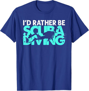 Cool Scuba Diving Women Snorkeler Beach Scuba Diver T-Shirt - T-Shirt | Royal