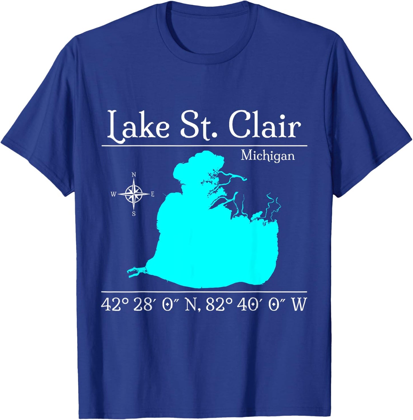 Lake St. Clair, Michigan T-Shirt - T-Shirt | Royal