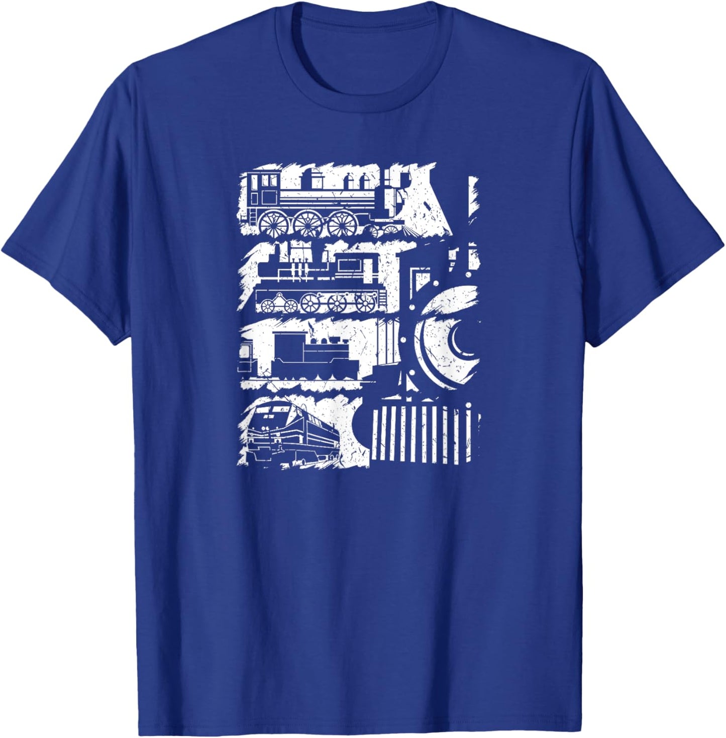 Railroad Locomotives Model Train T-Shirt - T-Shirt | Royal