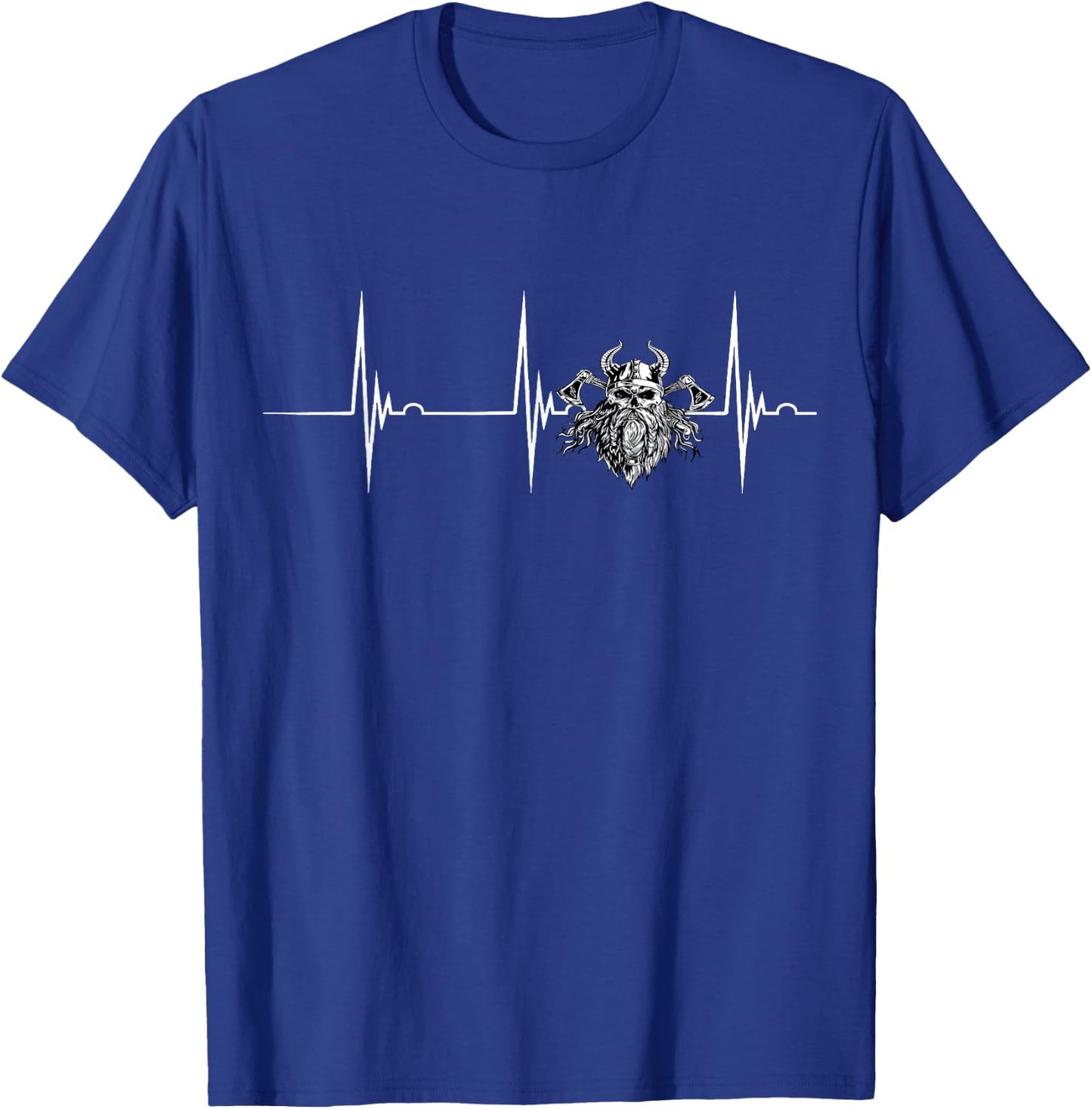 Valhalla Odin Heartbeat EKG Pulse Viking Warrior Pagan T-Shirt - T-Shirt | Royal