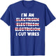 Electrician Spelling Electronics Technician Repair Wireman T-Shirt - T-Shirt | Royal