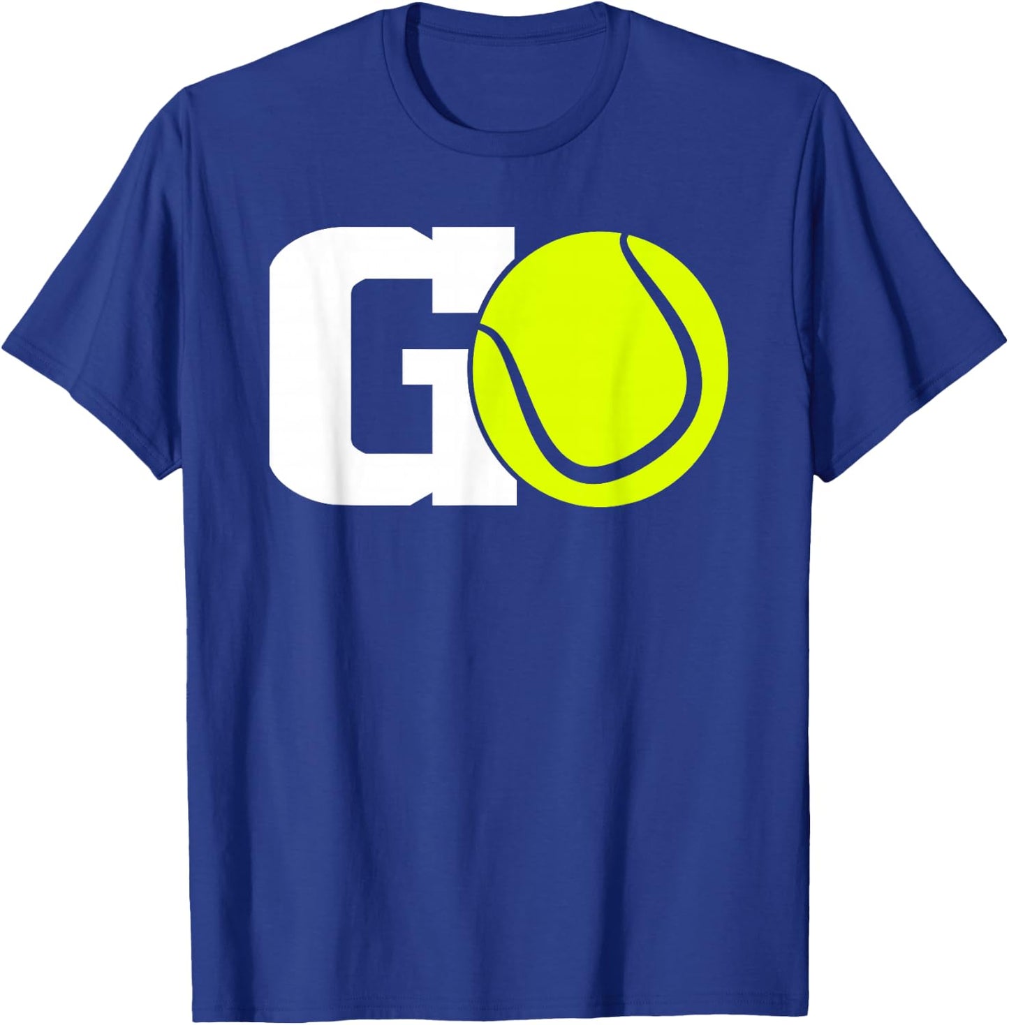 Tennis Player Go Design Graphic T-Shirt - T-Shirt | Royal