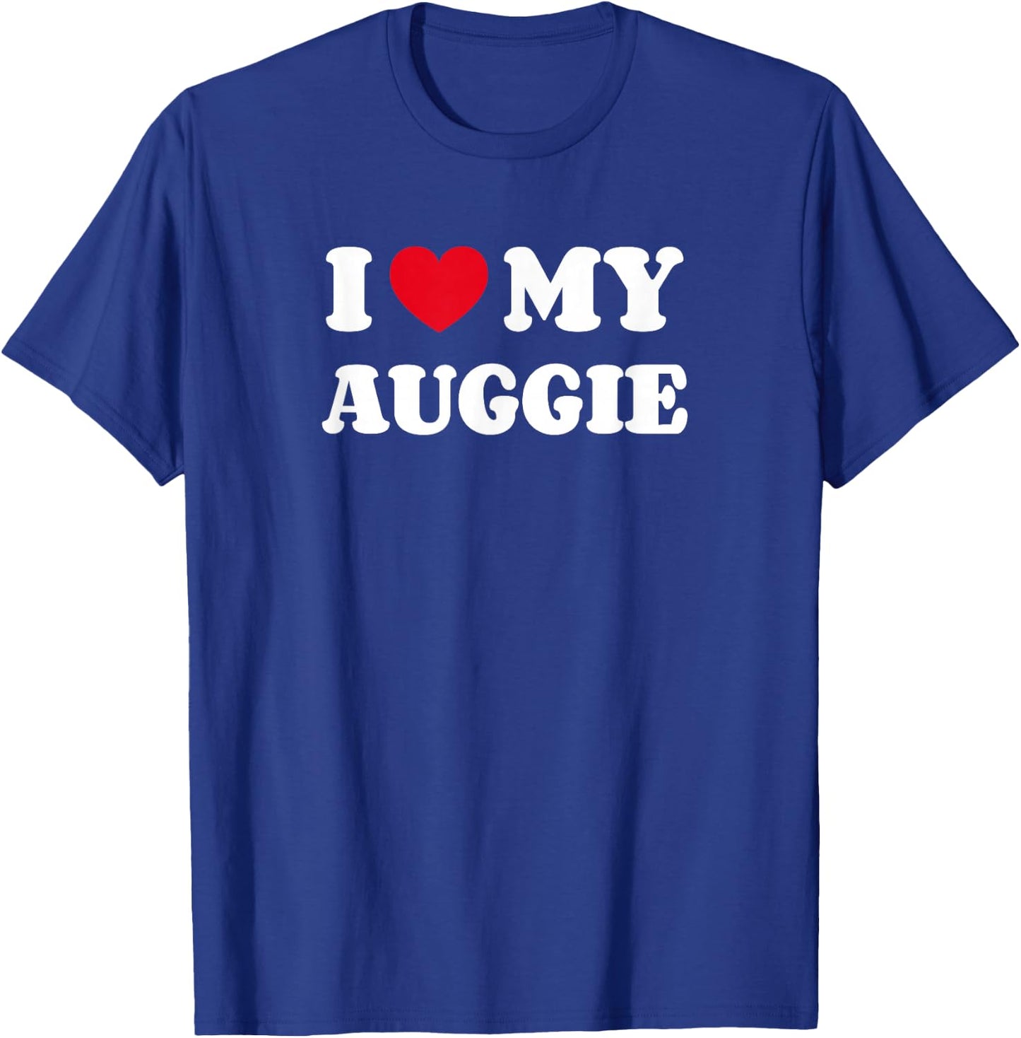 Auggies I Love My Auggie Dog Owner Heart T-Shirt - T-Shirt | Royal