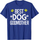 Dog Lover Holiday Christmas Best Dog Godmother Gift Women Kids T-Shirt - T-Shirt | Royal