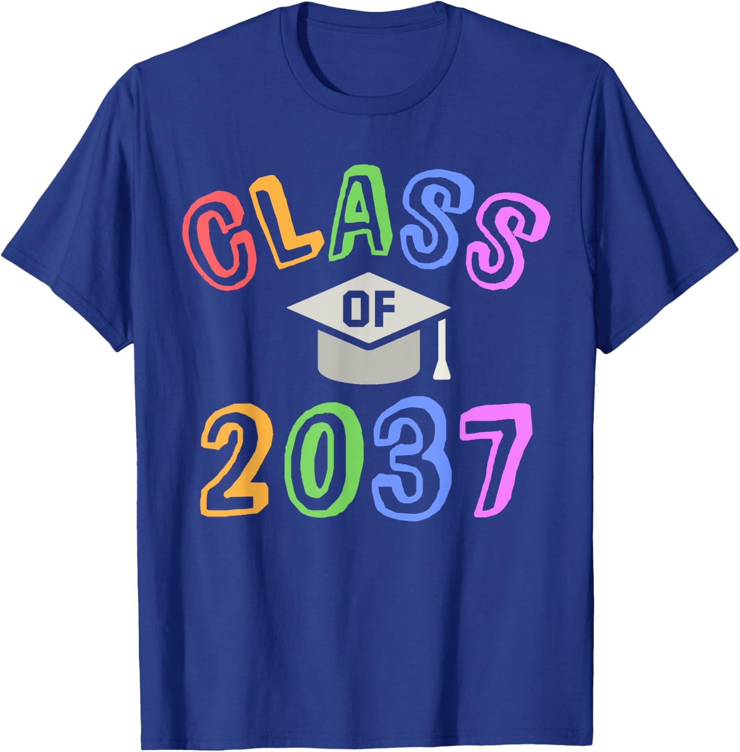 Future CLASS of 2037 Graduation Year Preschool Kids Pre-K T-Shirt - T-Shirt | Royal