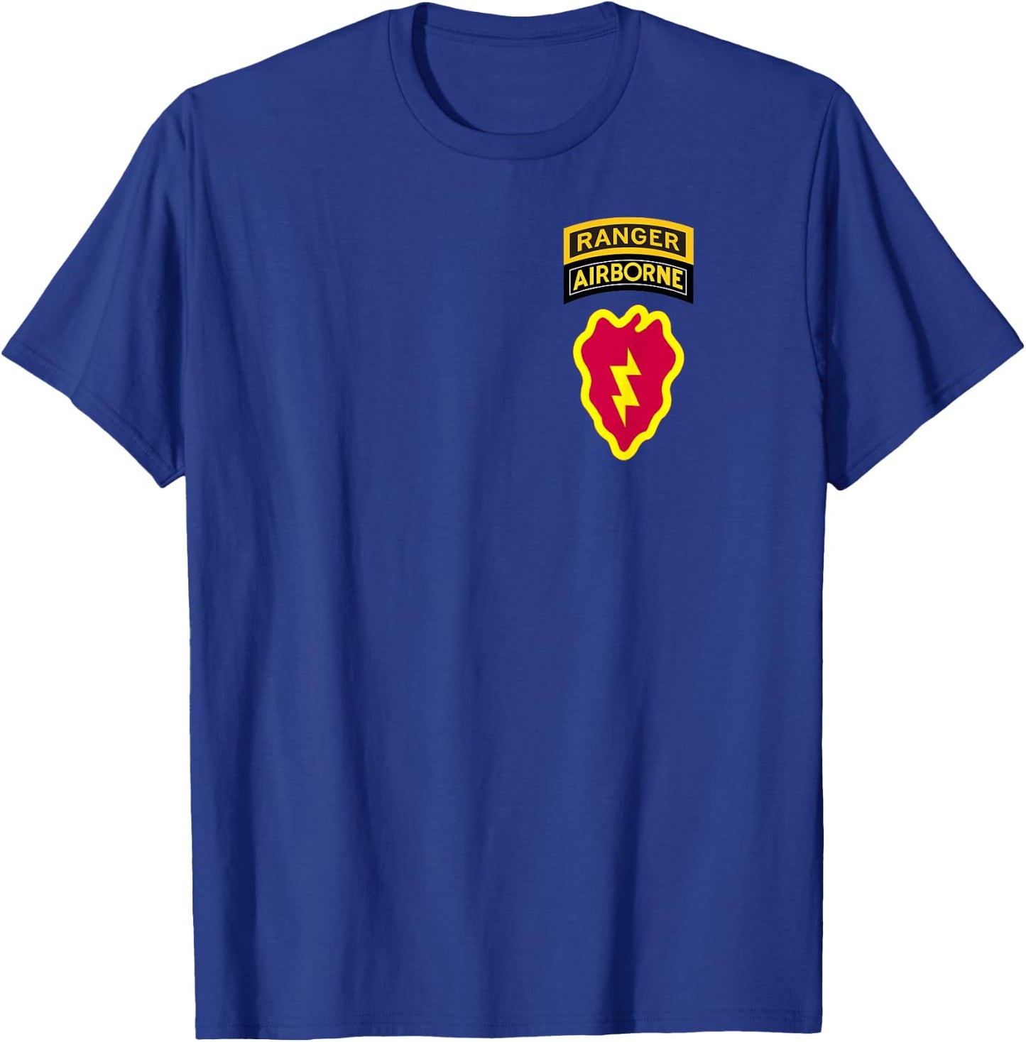 25th Infantry Division Patch - 25th ID Airborne Ranger Tab T-Shirt - T-Shirt | Royal