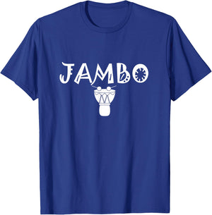 Africa T shirt Design Jambo Swahili Graphic Cool T-Shirt - T-Shirt | Royal