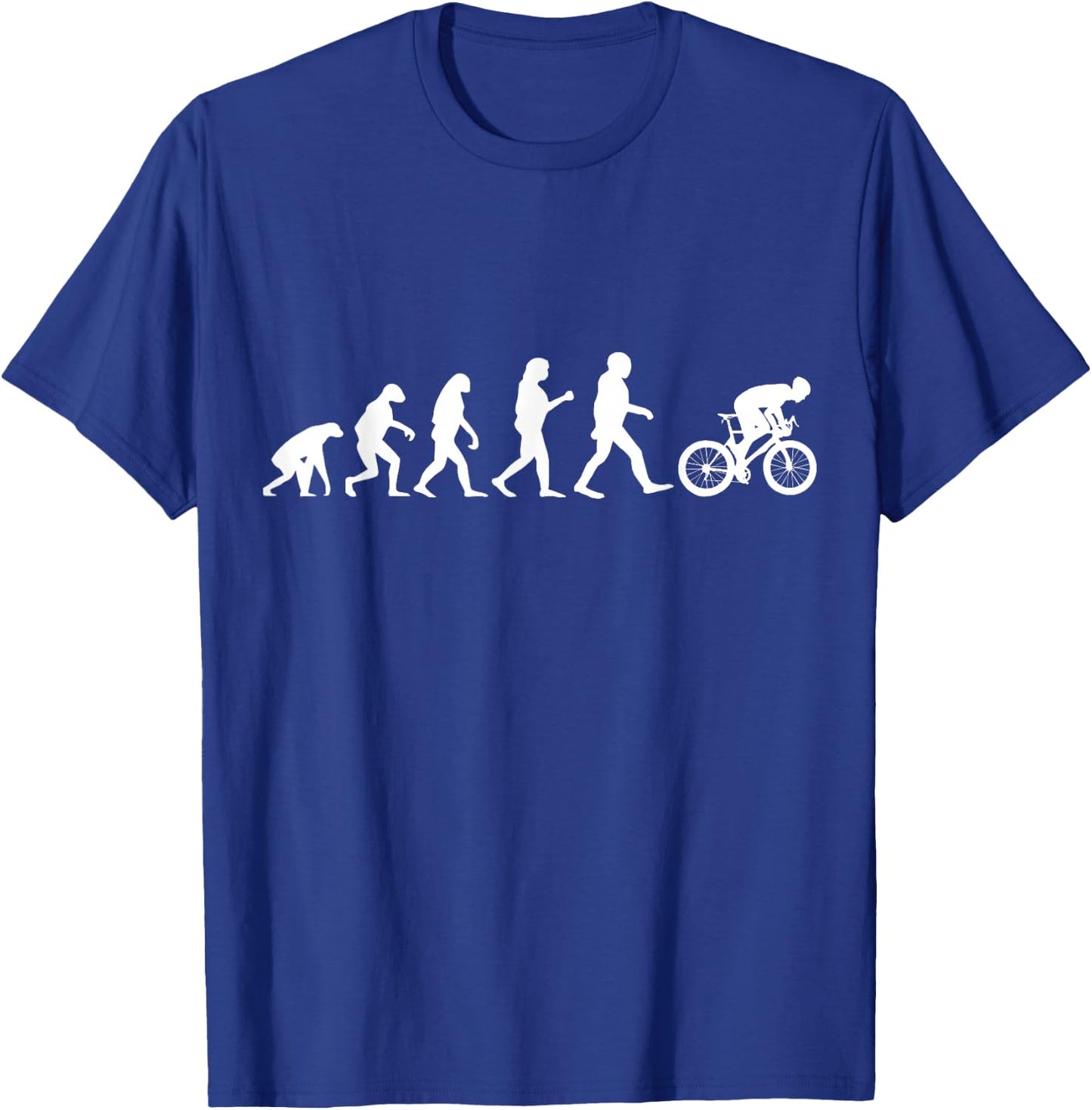 Evolution Cycling Bicycle Road Bike T-Shirt - T-Shirt | Royal