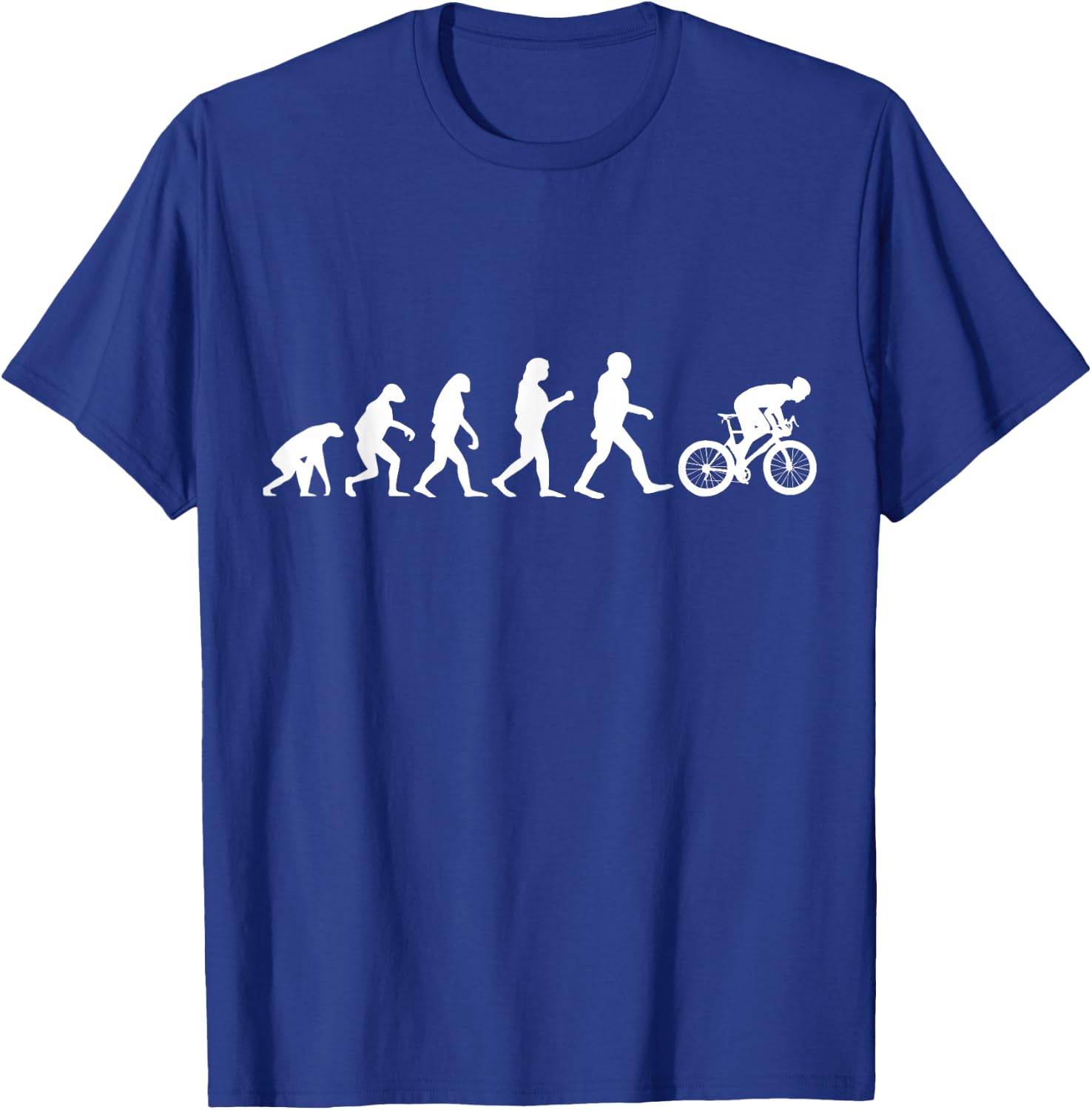Evolution Cycling Bicycle Road Bike T-Shirt - T-Shirt | Royal