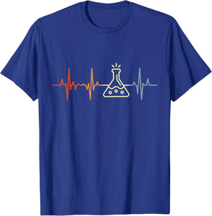 Vintage Chemistry Heartbeat T-Shirt - T-Shirt | Royal