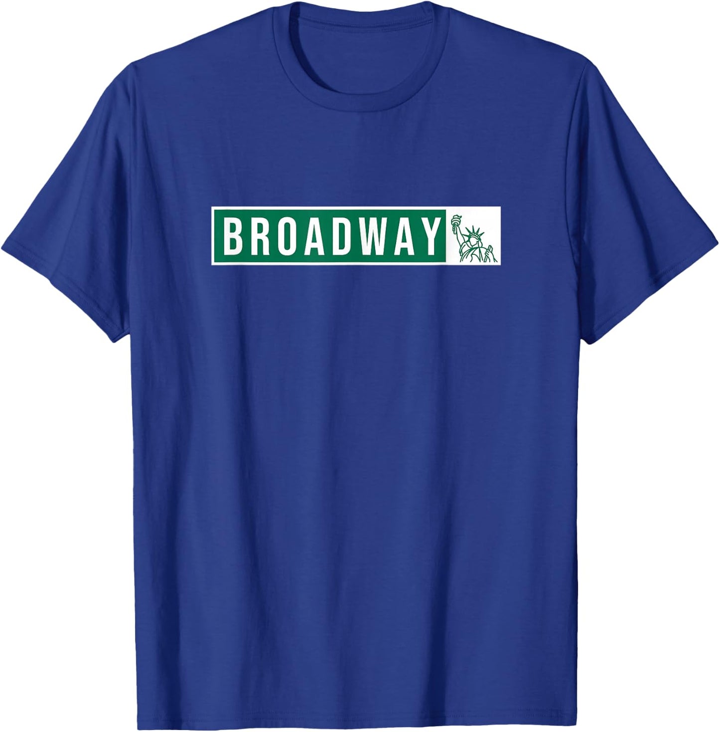 Musical Theater - Broadway Street Sign T-Shirt - T-Shirt | Royal