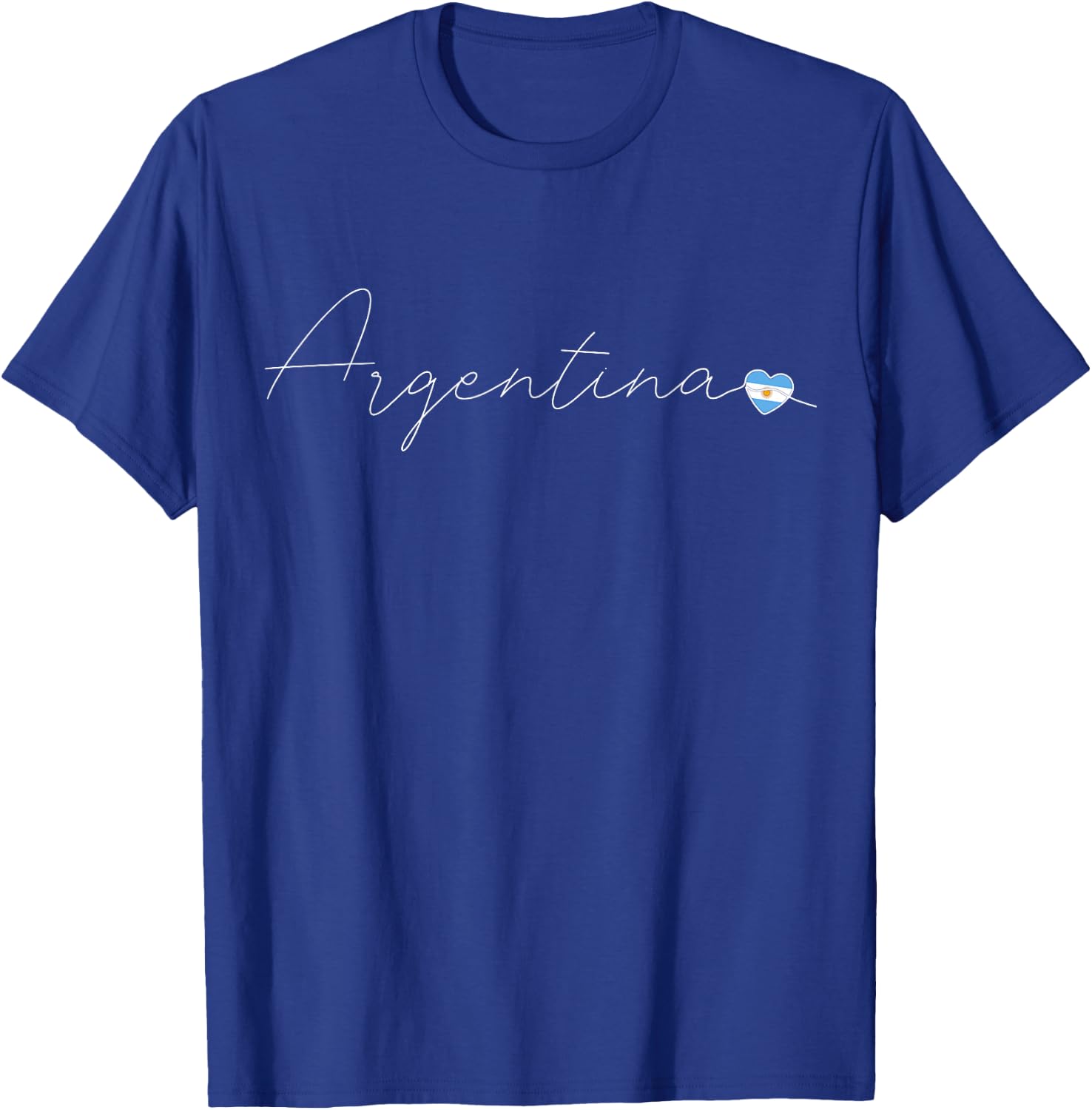 Argentina Simple Love Argentinian Flag Heart on Argentina T-Shirt - T-Shirt | Royal