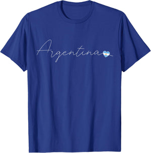 Argentina Simple Love Argentinian Flag Heart on Argentina T-Shirt - T-Shirt | Royal