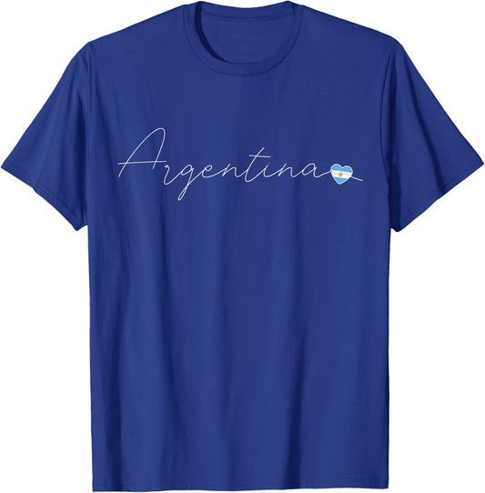 Argentina Simple Love Argentinian Flag Heart on Argentina T-Shirt - T-Shirt | Royal