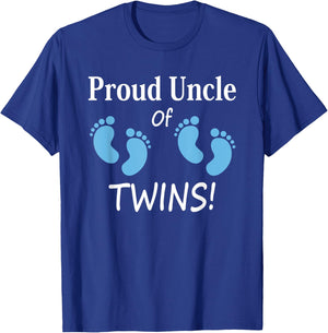 Proud Uncle of Twin Boys Special Unky T-Shirt - T-Shirt | Royal