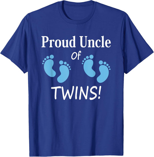 Proud Uncle of Twin Boys Special Unky T-Shirt - T-Shirt | Royal