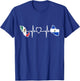 Mexican Salvadorian Flag - Mexico El Salvador Heartbeat T-Shirt - T-Shirt | Royal