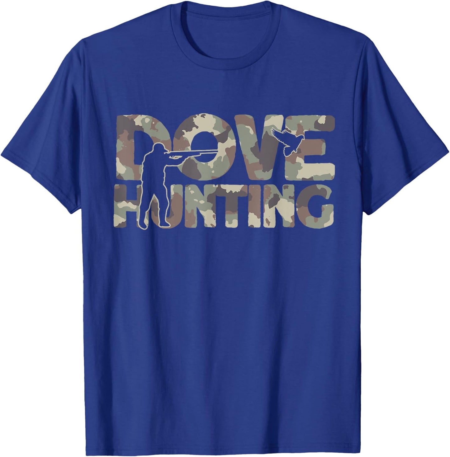 Dove Hunting Pigeon Camouflage Dove Hunter T-Shirt - T-Shirt | Royal