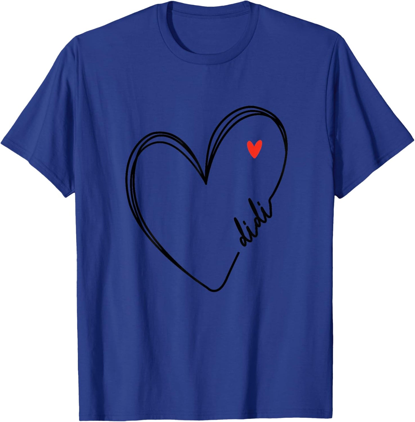 Cute Didi With Heart Girl Women Girls Mom Mothers Day T-Shirt - T-Shirt | Royal