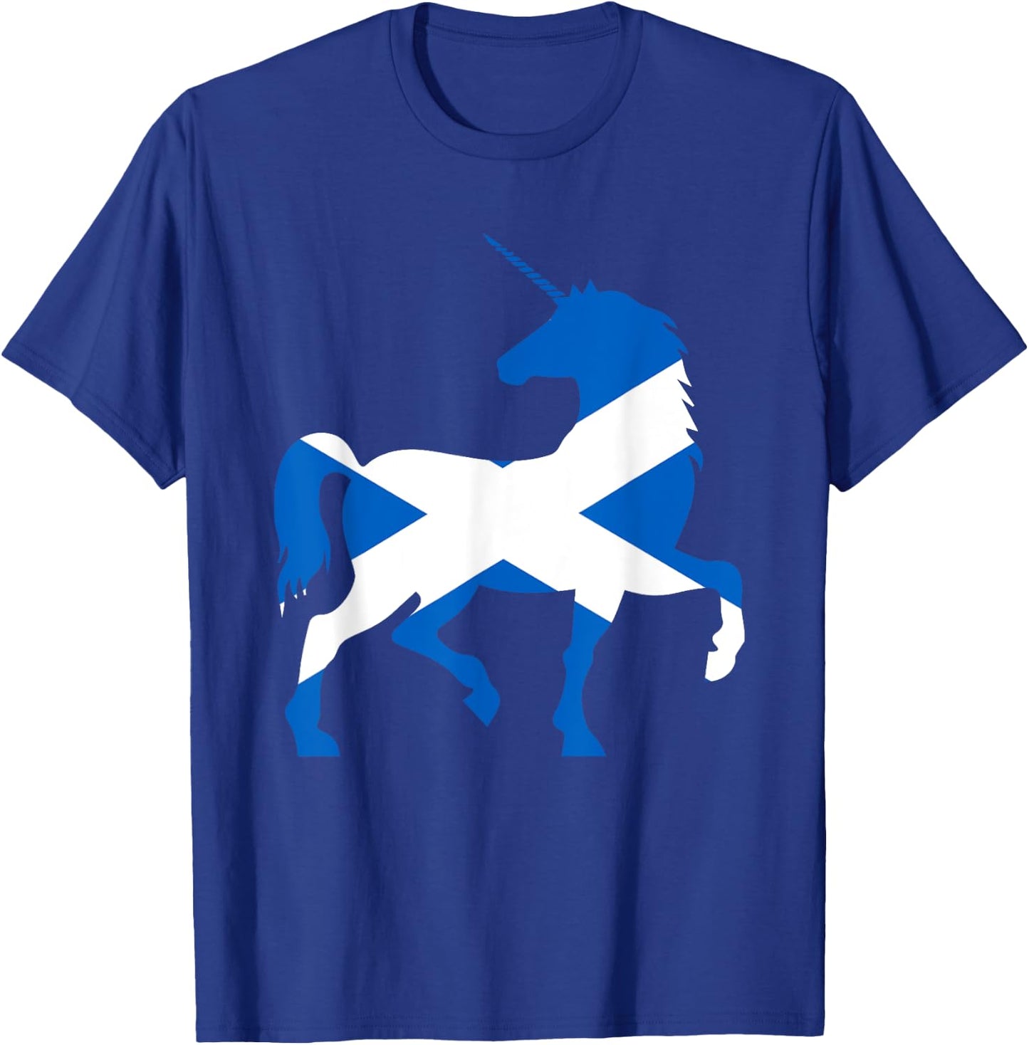 Scotland Flag Unicorn Scot Tartan Plaid Day Scottish Unicorn T-Shirt - T-Shirt | Royal