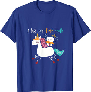 Baby Teeth Fairy Unicorn I I Lost My First Tooth T-Shirt - T-Shirt | Royal