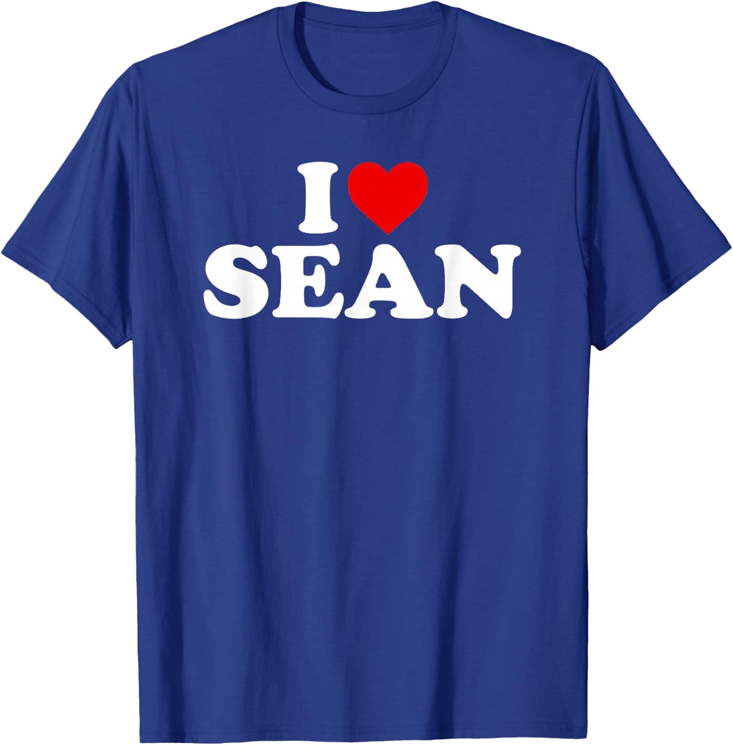 I Love Sean - Heart T-Shirt - T-Shirt | Royal