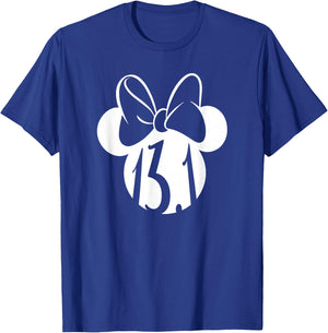 Disney Mickey And Friends Minnie Mouse Half Marathon 13.1 T-Shirt - T-Shirt | Royal