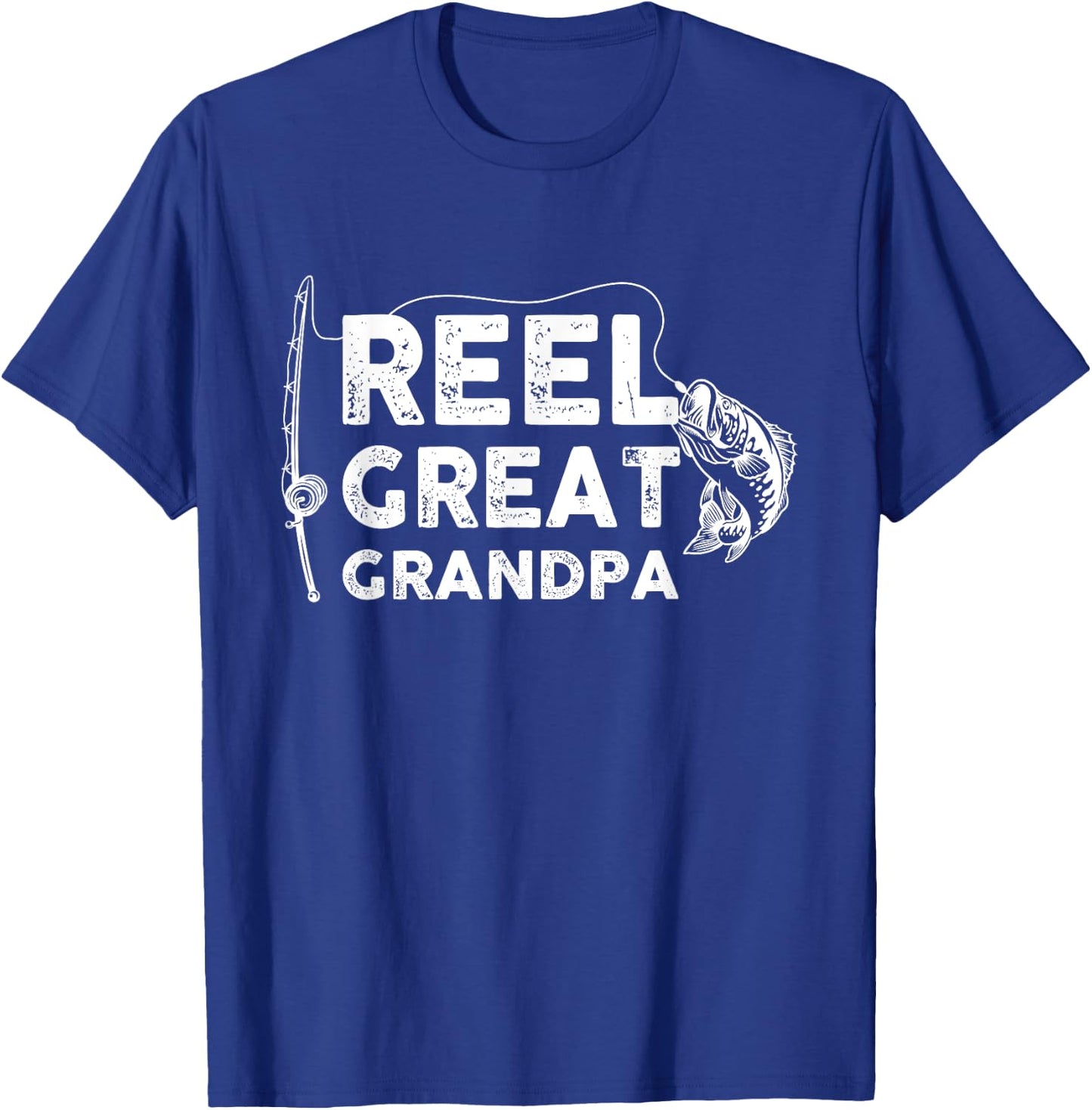 Reel Great Grandpa Fishing Daddy or Fisherman Grandpa T-Shirt - T-Shirt | Royal