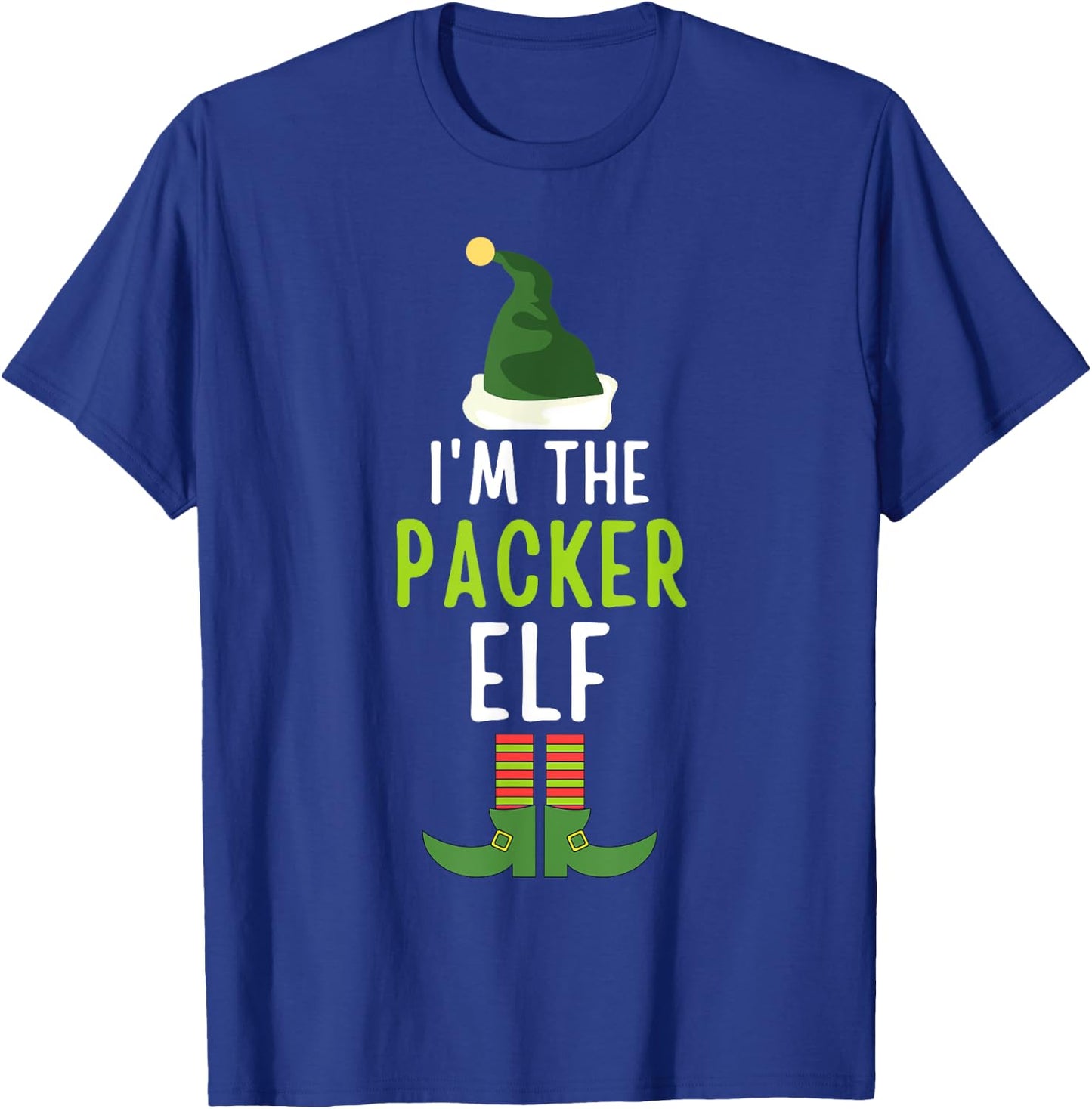 Packer Elf Funny Christmas Pajama T-Shirt - T-Shirt | Royal