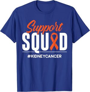 Support Squad Kidney Cancer Awareness Gift T-Shirt - T-Shirt | Royal