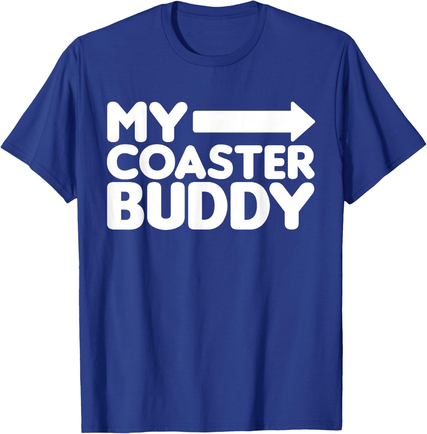 My Coaster Buddy Set 1/2 pointing right, Roller Coaster T-Shirt - T-Shirt | Royal