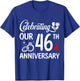 Celebrating Our 46th Wedding Anniversary Marriage 46 Years T-Shirt - T-Shirt | Royal
