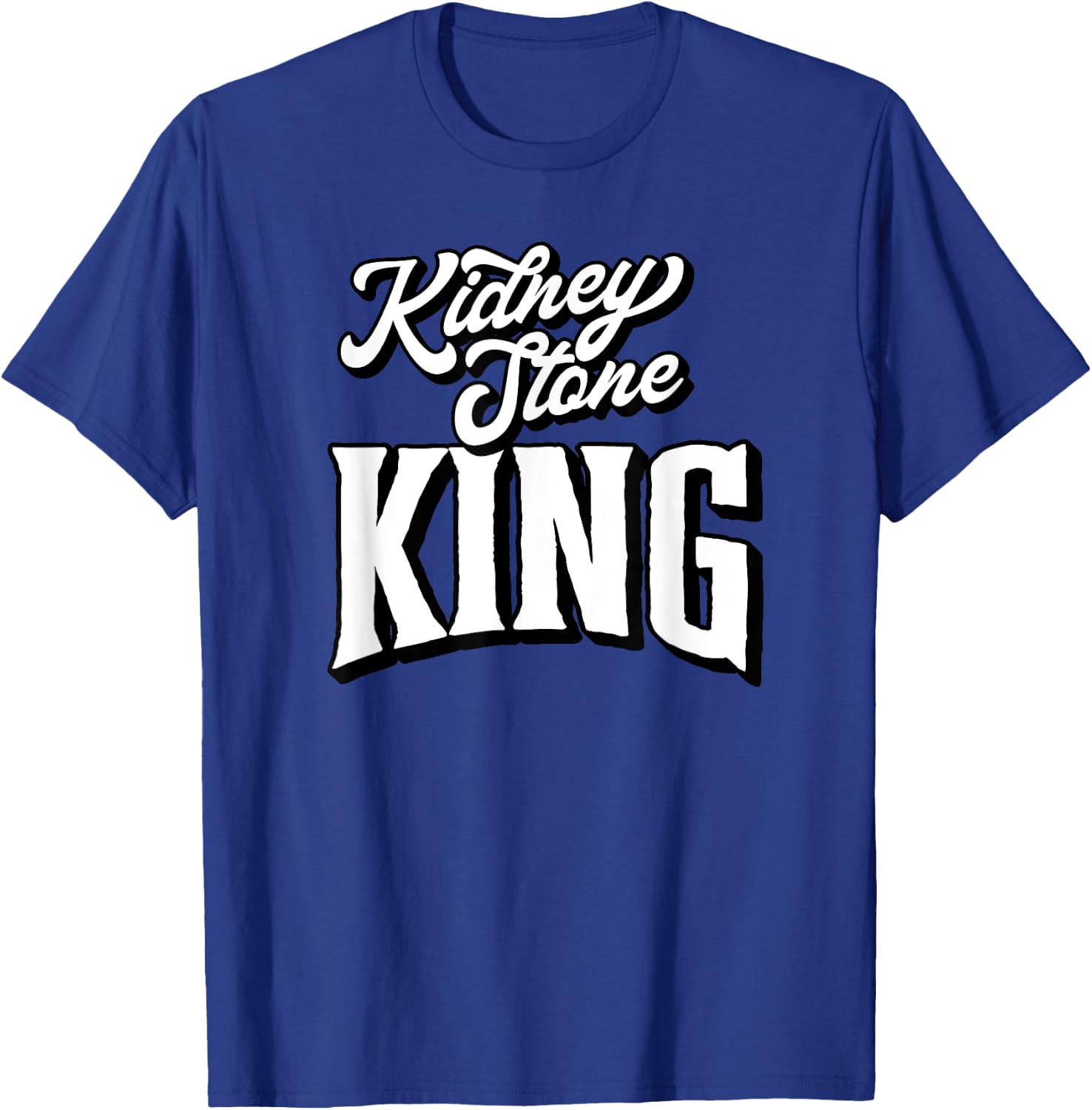 Kidney Stone King! Funny Kidney Stone Passing Retro T-Shirt - T-Shirt | Royal