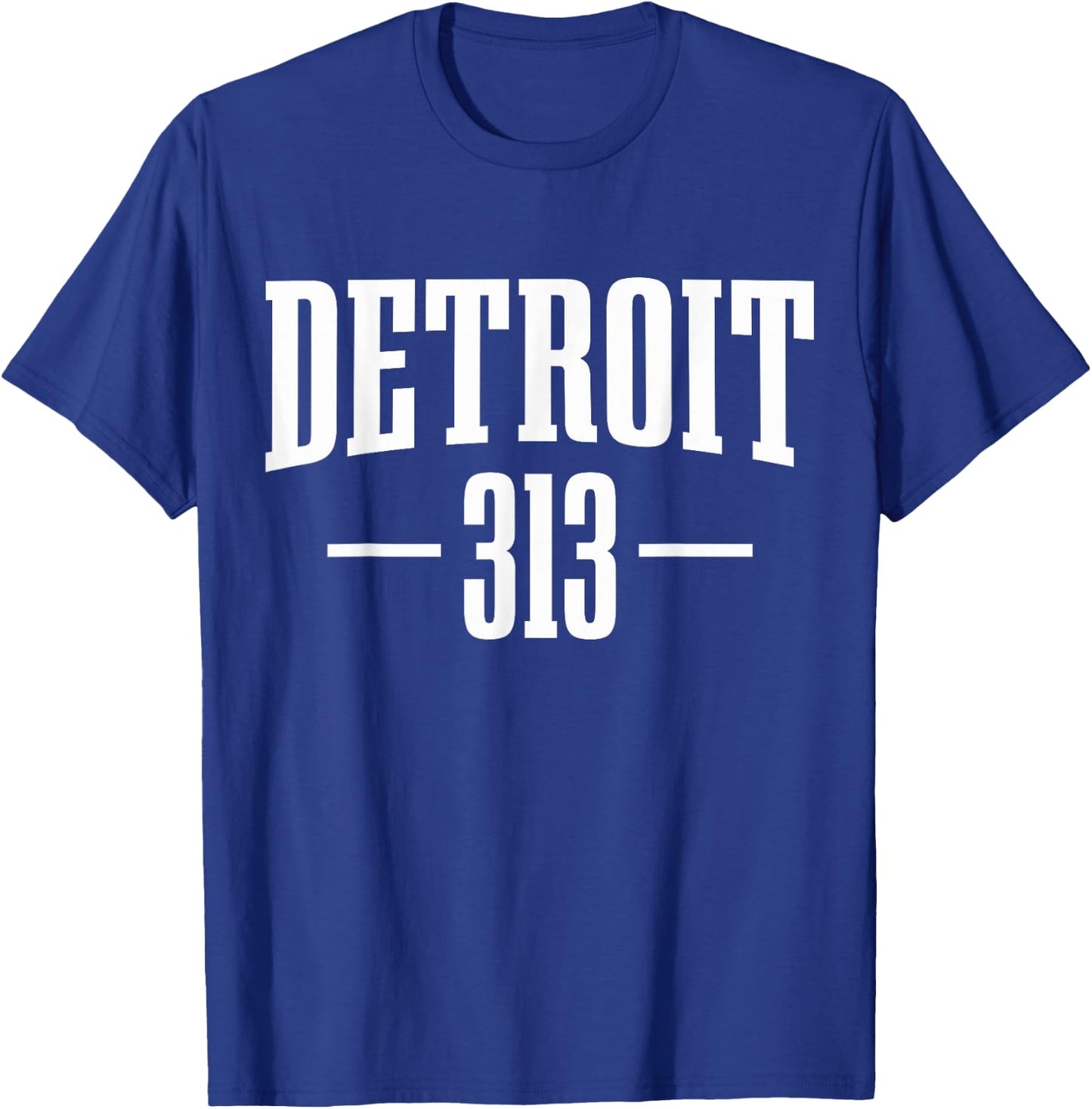 Detroit Michigan 313 Area Code Pride Retro T-Shirt - T-Shirt | Royal