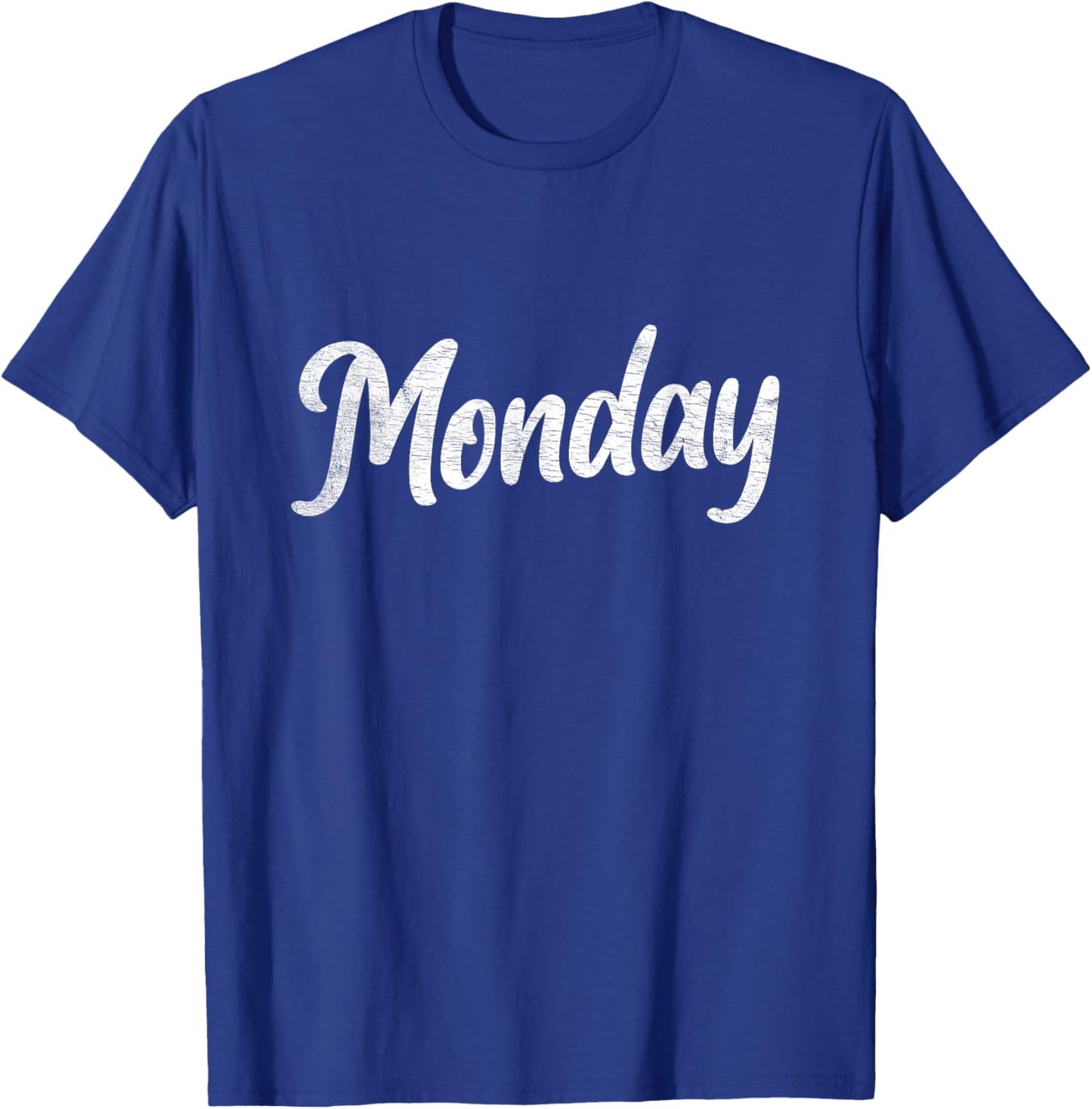 Monday Distressed Fun Days of the Week Shirt Hate Mondays T-Shirt - T-Shirt | Royal