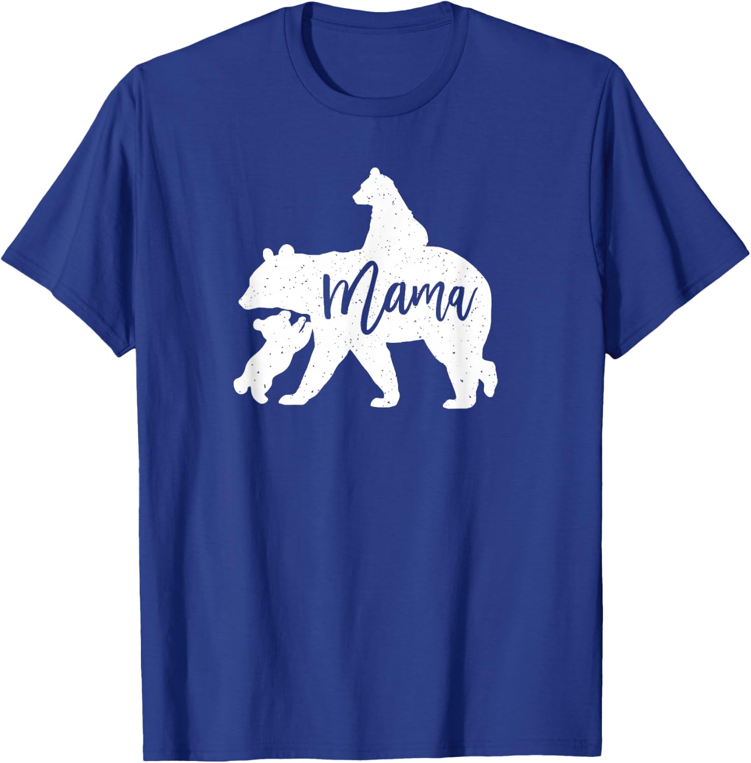 Mama Bear 2 Baby Bear Cubs Playing Riding on Back T-Shirt - T-Shirt | Royal