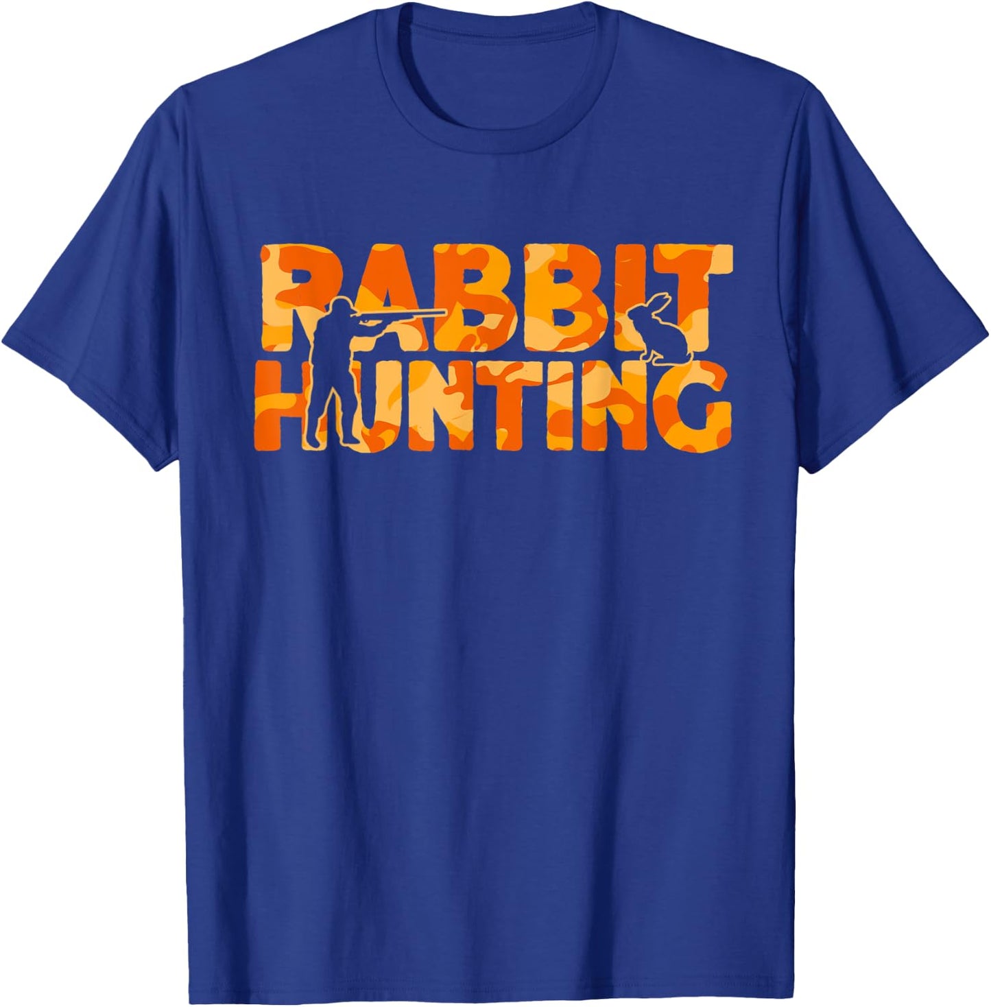 Hare Hunter Orange Camouflage Rabbit Hunting T-Shirt - T-Shirt | Royal