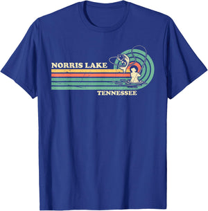 Vintage Retro Summer Fishing Tennessee Norris Lake T-Shirt - T-Shirt | Royal