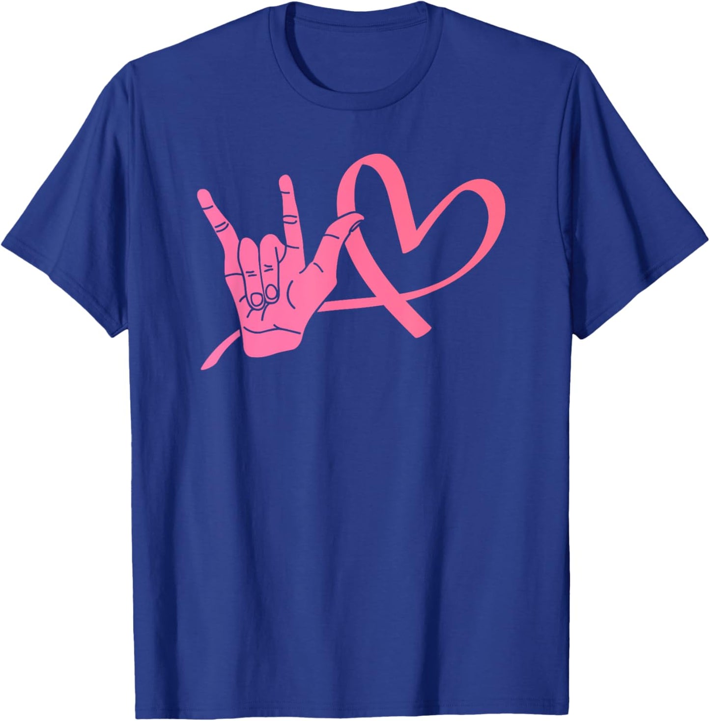 Deaf Awareness Shirts Sign Language Shirt Love ASL Teacher Women Girls Kids T-Shirt - T-Shirt | Royal