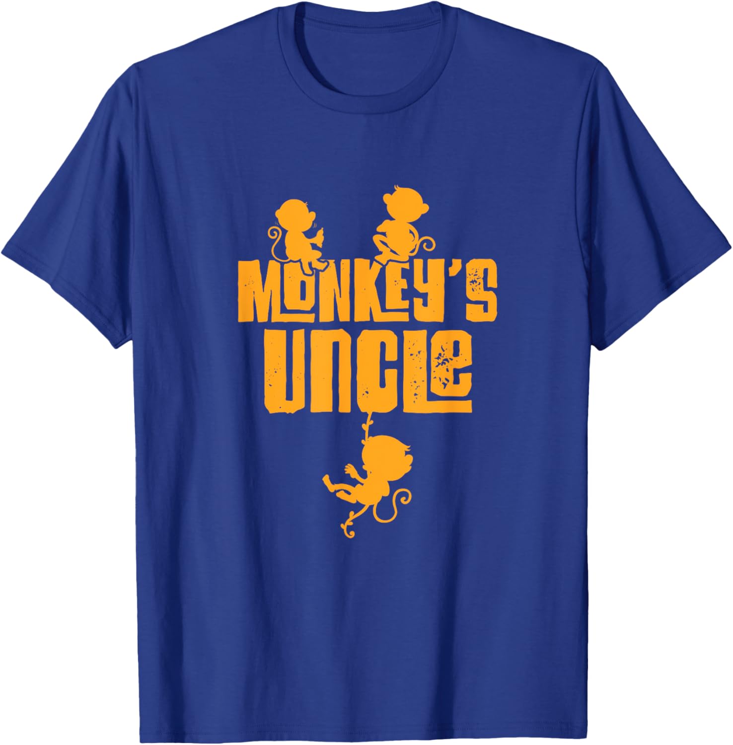 Monkey's Uncle Funny Monkey Matching Nephew T-Shirt - T-Shirt | Royal