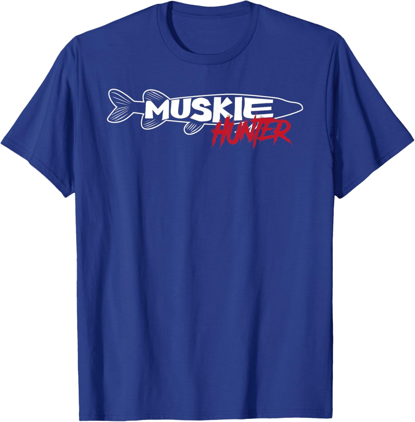Muskie Hunter | Cute Esox Musky Fishing Lovers Gift T-Shirt - T-Shirt | Royal